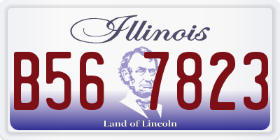 IL license plate B567823