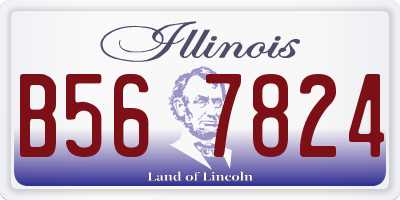 IL license plate B567824