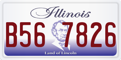 IL license plate B567826