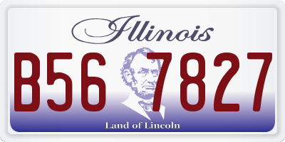 IL license plate B567827