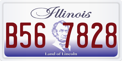 IL license plate B567828