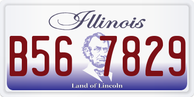 IL license plate B567829