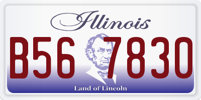 IL license plate B567830