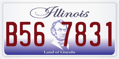 IL license plate B567831