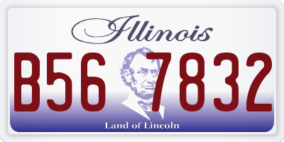 IL license plate B567832