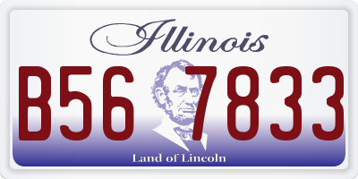 IL license plate B567833
