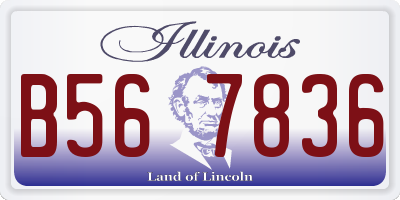 IL license plate B567836