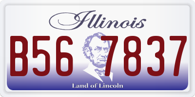 IL license plate B567837