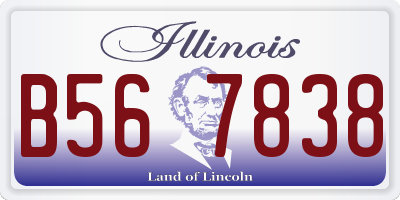 IL license plate B567838