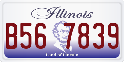 IL license plate B567839