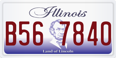 IL license plate B567840