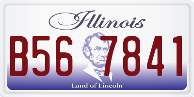 IL license plate B567841
