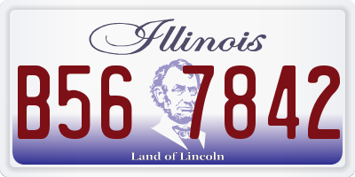 IL license plate B567842