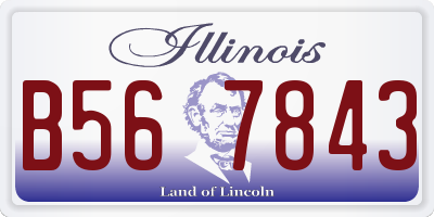 IL license plate B567843