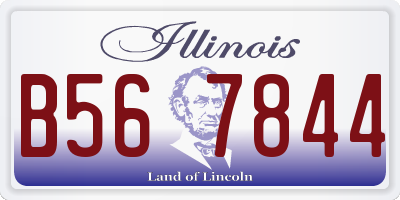 IL license plate B567844