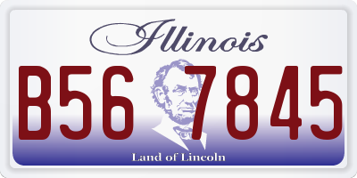 IL license plate B567845