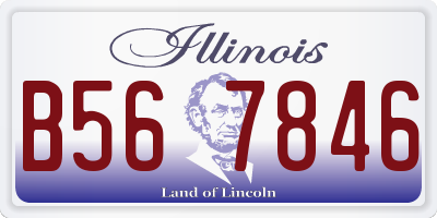 IL license plate B567846