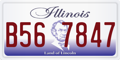 IL license plate B567847