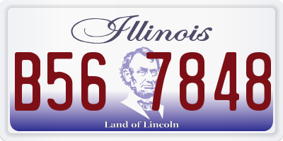 IL license plate B567848