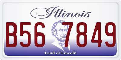 IL license plate B567849