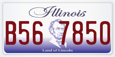 IL license plate B567850