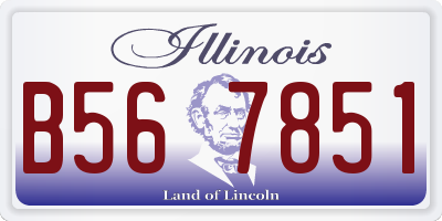 IL license plate B567851