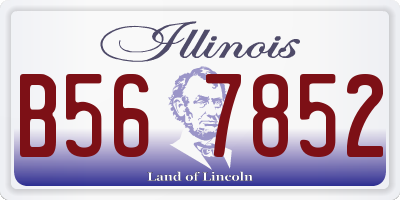 IL license plate B567852