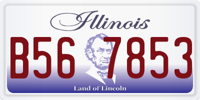 IL license plate B567853