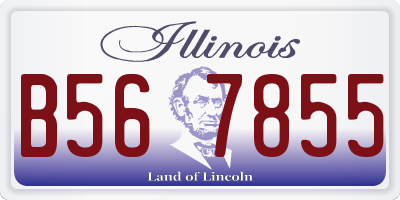 IL license plate B567855