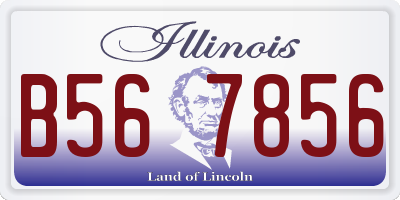 IL license plate B567856
