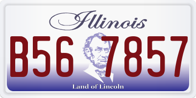 IL license plate B567857
