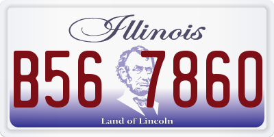 IL license plate B567860