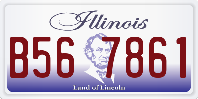 IL license plate B567861