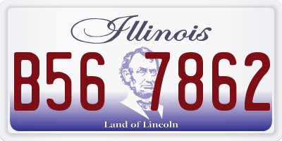 IL license plate B567862