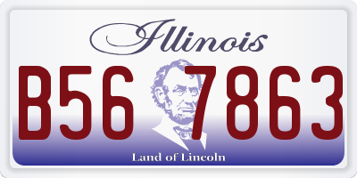 IL license plate B567863