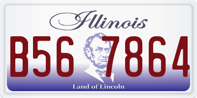 IL license plate B567864