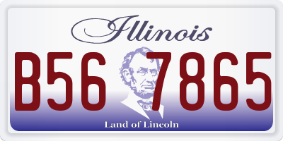 IL license plate B567865