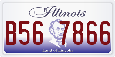 IL license plate B567866