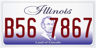 IL license plate B567867