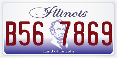 IL license plate B567869
