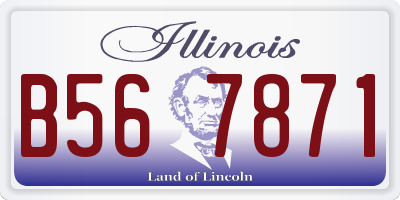 IL license plate B567871