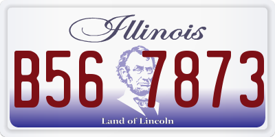 IL license plate B567873
