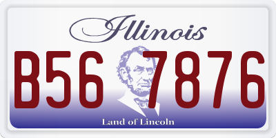 IL license plate B567876
