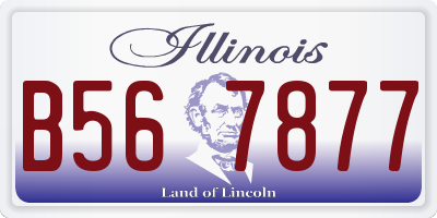 IL license plate B567877