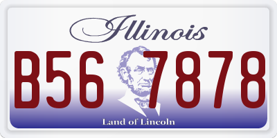 IL license plate B567878
