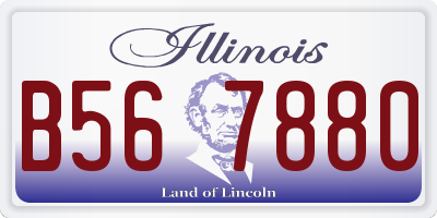 IL license plate B567880