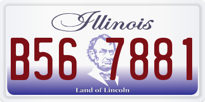 IL license plate B567881