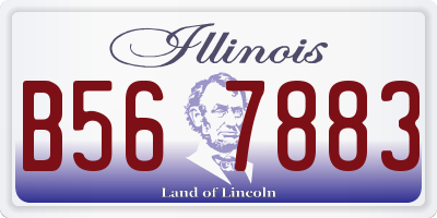 IL license plate B567883