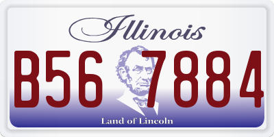 IL license plate B567884