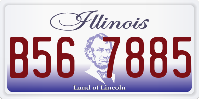 IL license plate B567885